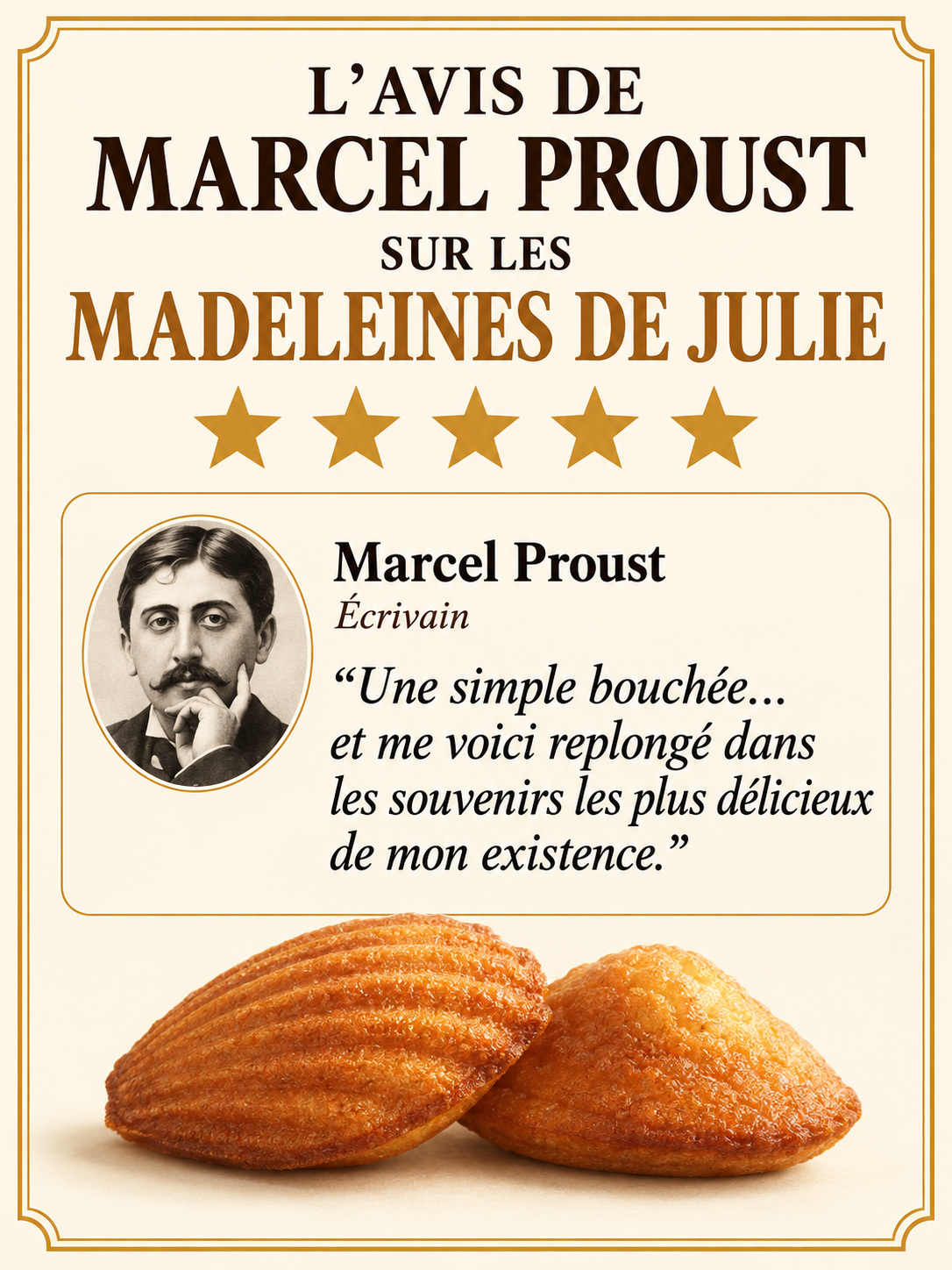 Marcel Proust et sa madeleine